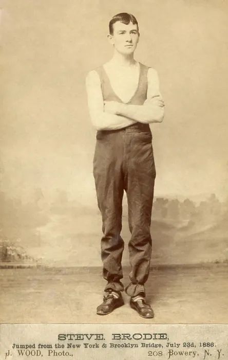 Framed Print : Steve Brodie claimed he jumped from the Brooklyn Bridge on July 23, 1886
