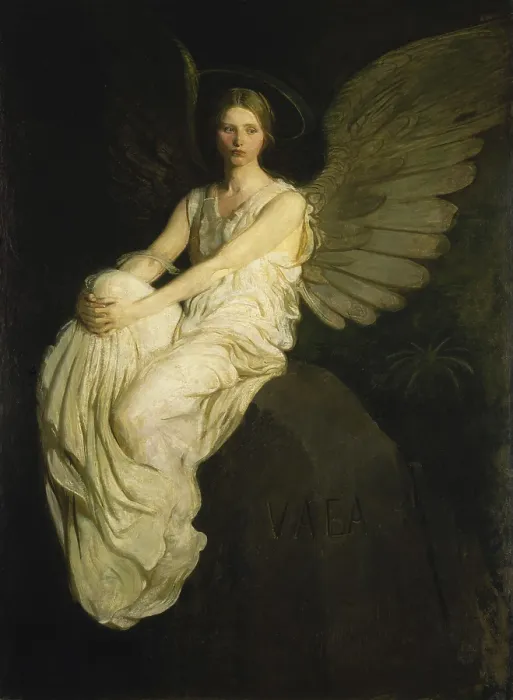 Framed Print : Stevenson Memorial 1921, by Abbott Handerson Thayer, 1849-1921, American painting, oil on canvas Framed Print : Stevenson Memorial 1921, by Abbott Handerson Thayer, 1849-1921, American painting, oil on canvas