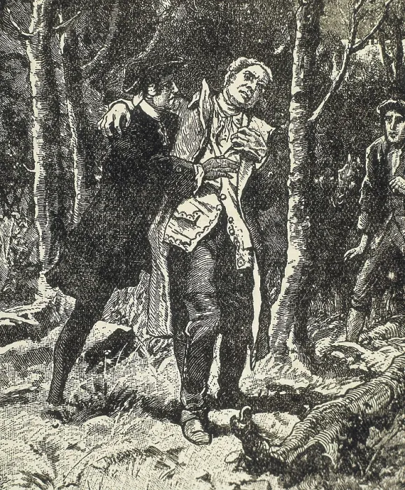 Framed Print : STEVENSON, Robert Louis (1850-1894). 'Kidnapped'. Illustration. Etching. SPAIN. Barcelona. Biblioteca de Catalunya (National Library of Catalonia) Framed Print : STEVENSON, Robert Louis (1850-1894). 'Kidnapped'. Illustration. Etching. SPAIN. Barcelona. Biblioteca de Catalunya (National Library of Catalonia)