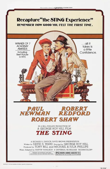 Framed Print : THE STING, US poster art, from left: Robert Redford, Paul Newman, 1973