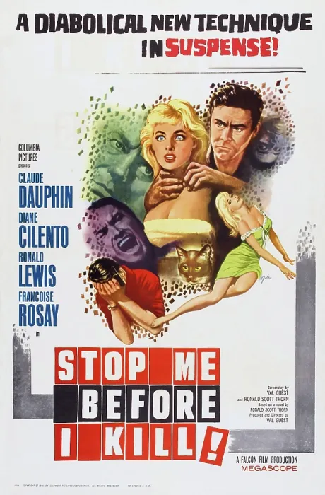Framed Print : STOP ME BEFORE I KILL, (aka THE FULL TREATMENT), top l-r: Diane Cilento, Ronald Lewis on poster art, 1960