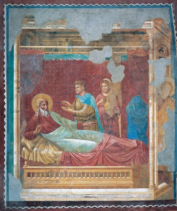 Framed Print : Stories of Isaac Isaac Rejects Esau, by probably Giotto, probably Isaac Master, 1288 - 1300 about, 13th Century, fresco, cm 300 x 300 - Italy, Umbria, Perugia, Assisi