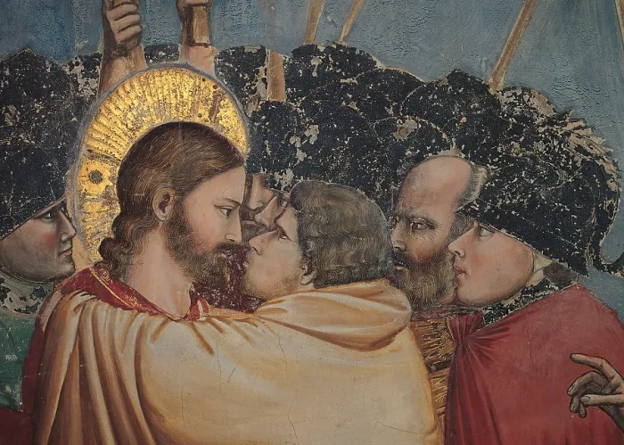 Framed Print : Stories of the Passion The Kiss of Judas, by Giotto, 1303 - 1306 about, 14th Century, fresco, cm 200 x 185 - Italy, Veneto, Padua, Scrovegni Chapel Framed Print : Stories of the Passion The Kiss of Judas, by Giotto, 1303 - 1306 about, 14th Century, fresco, cm 200 x 185 - Italy, Veneto, Padua, Scrovegni Chapel