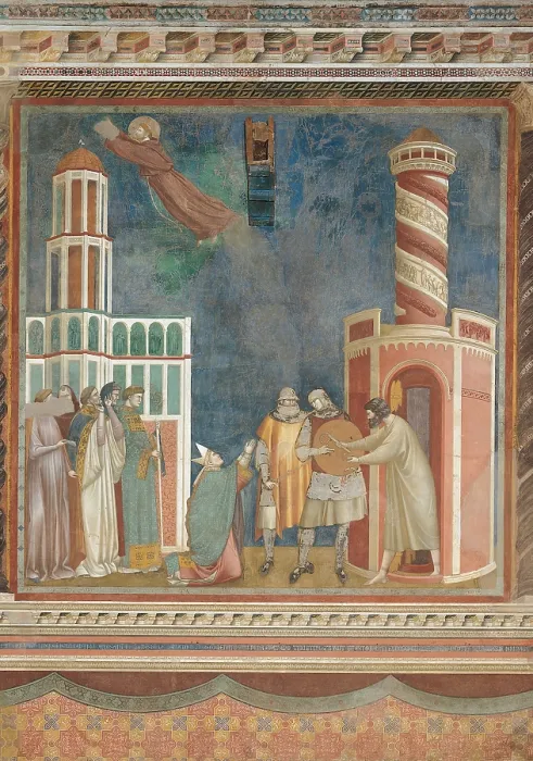 Framed Print : Stories of St Francis The Liberation from Prison of Pietro of Assisi the Heretic, by Giotto, 1300 - 1300, 14th Century, fresco, cm 270 x 230 - Italy, Umbria, Perugia, Assisi Framed Print : Stories of St Francis The Liberation from Prison of Pietro of Assisi the Heretic, by Giotto, 1300 - 1300, 14th Century, fresco, cm 270 x 230 - Italy, Umbria, Perugia, Assisi