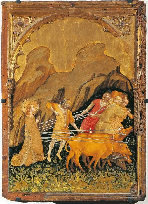 Framed Print : Stories of St Lucy, by Jacobello del Fiore, 1400 - 1450 about, 15th Century, panel, - Italy, Marche, Ascoli Piceno, Fermo, Municipal Picture Gallery Framed Print : Stories of St Lucy, by Jacobello del Fiore, 1400 - 1450 about, 15th Century, panel, - Italy, Marche, Ascoli Piceno, Fermo, Municipal Picture Gallery