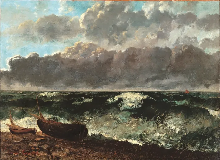 Framed Print : Stormy Sea, also known as The Wave, by Gustave Courbet, 1870, 19th Century, oil on canvas, cm 117 x 160, 5 - France, Ile de France, Paris, Muse dOrsay. All Framed Print : Stormy Sea, also known as The Wave, by Gustave Courbet, 1870, 19th Century, oil on canvas, cm 117 x 160, 5 - France, Ile de France, Paris, Muse dOrsay. All