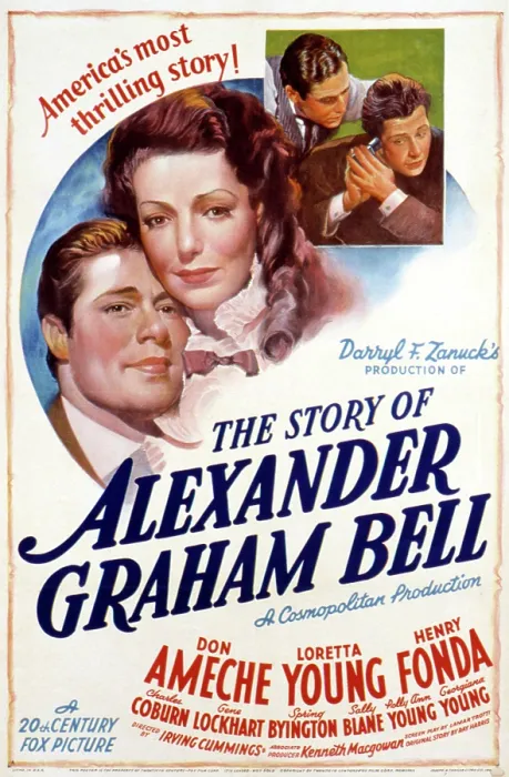 Framed Print : THE STORY OF ALEXANDER GRAHAM BELL, Don Ameche, Henry Fonda, Loretta Young, 1939. TM & Copyright (c) 20th Century Fox Film Corp. All rights reserved