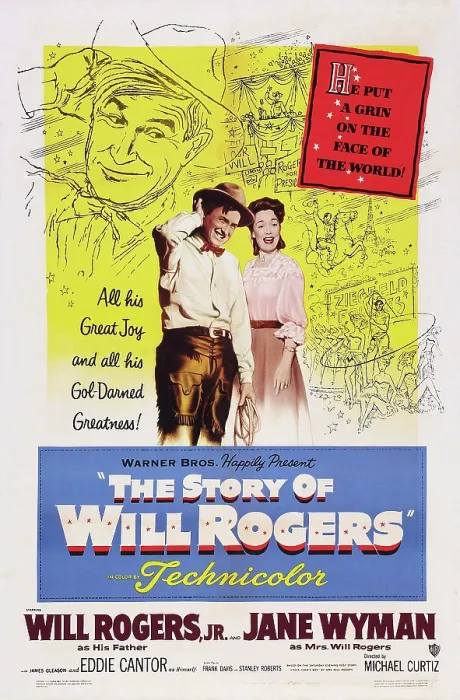 Framed Print : THE STORY OF WILL ROGERS, from left: Will Rogers Jr. Jane Wyman, 1952