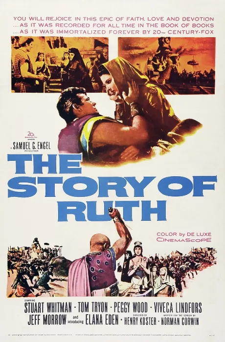 Framed Print : THE STORY OF RUTH, poster art, top l-r: Stuart Whitman, Elana Eden, bottom: Thayer David, 1960, TM and Copyright 20th Century Fox Film Corp