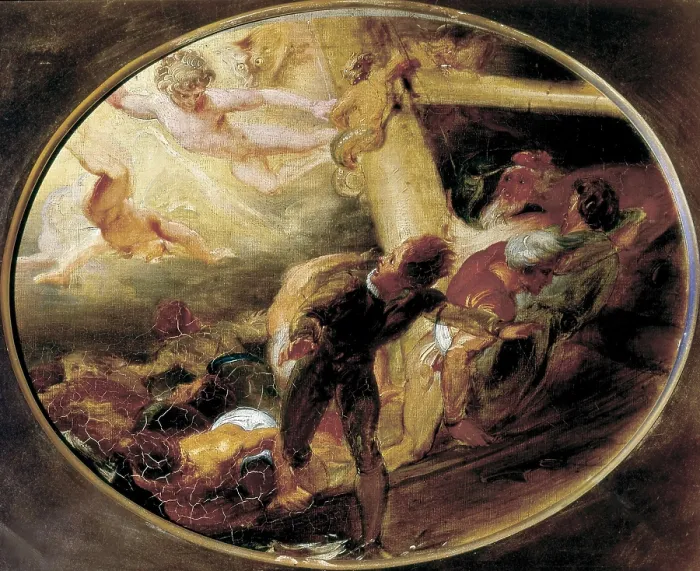 Framed Print : STOTHARD, Thomas (1775-1834). Scene from The Tempest. 1798. Depiction inspired on the homonymous work by William Shakespeare (1608). Oil on canvas. UNITED KINGDOM. London Framed Print : STOTHARD, Thomas (1775-1834). Scene from The Tempest. 1798. Depiction inspired on the homonymous work by William Shakespeare (1608). Oil on canvas. UNITED KINGDOM. London