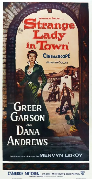 Framed Print : STRANGE LADY IN TOWN, US poster, Greer Garson, 1955