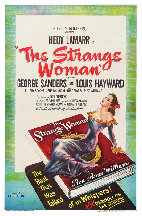 Framed Print : THE STRANGE WOMAN, US poster art, Hedy Lamarr, 1946