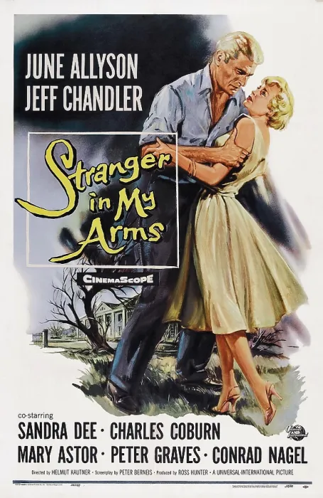 Framed Print : STRANGER IN MY ARMS, US poster, from left: Jeff Chandler, June Allyson, 1959