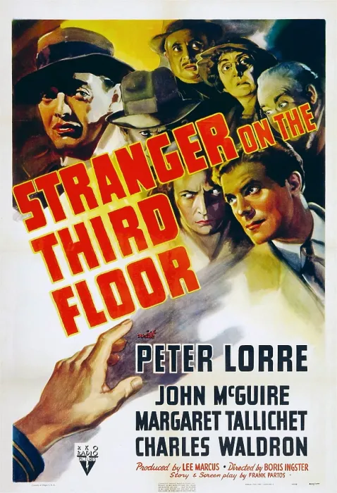 Framed Print : STRANGER ON THE THIRD FLOOR, top left: Peter Lorre, lower right: John McGuire, 1940 Framed Print : STRANGER ON THE THIRD FLOOR, top left: Peter Lorre, lower right: John McGuire, 1940