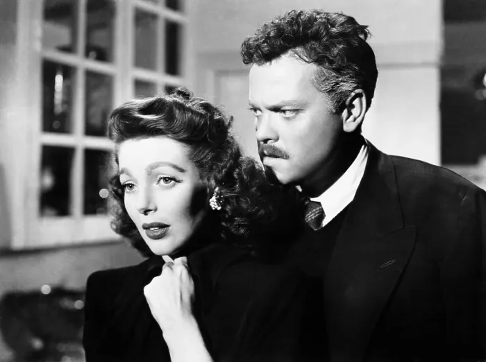Framed Print : THE STRANGER, Loretta Young, Orson Welles, 1946
