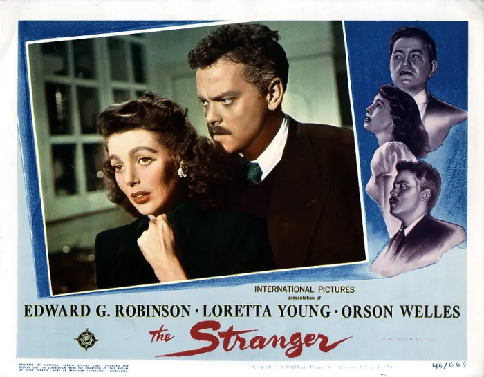 Framed Print : THE STRANGER, Loretta Young, Orson Welles, 1946