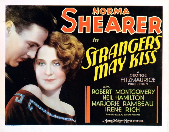 Framed Print : STRANGERS MAY KISS, US poster, from left: Neil Hamilton, Norma Shearer, 1931