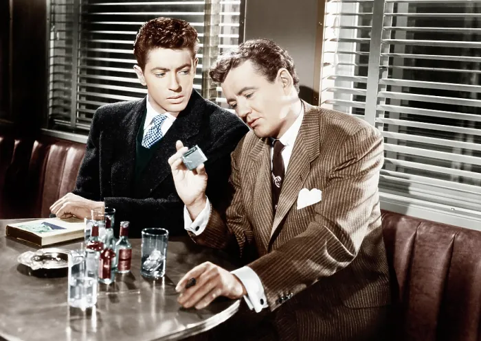 Framed Print : STRANGERS ON A TRAIN, from left: Farley Granger, Robert Walker, 1951