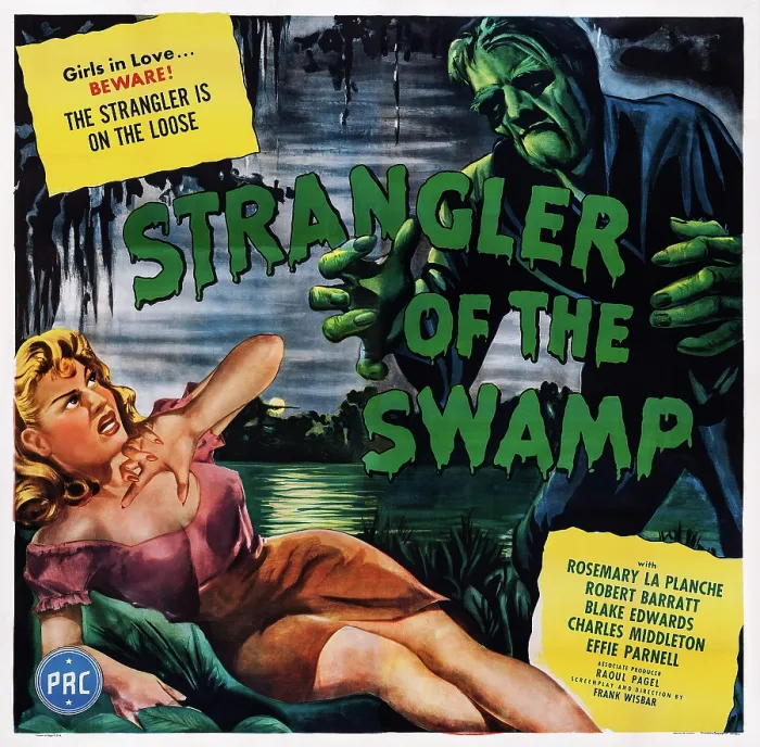 Framed Print : STRANGLER OF THE SWAMP, US poster art, left: Rosemary La Planche, 1946