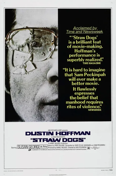 Framed Print : STRAW DOGS, US poster, Dustin Hoffman, 1971 Framed Print : STRAW DOGS, US poster, Dustin Hoffman, 1971