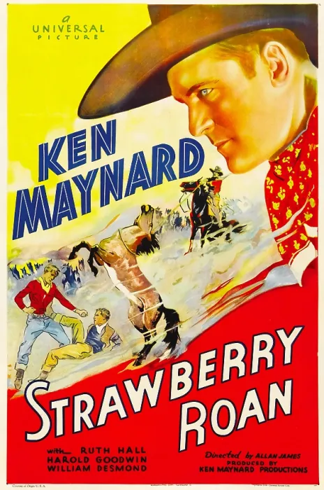 Framed Print : STRAWBERRY ROAN, right: Ken Maynard, 1933