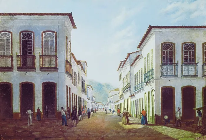 Framed Print : A street of Desterro, Brazil'. Oil. BRAZIL. Rio de Janeiro. National Museum of Fine Arts. - BeBa / Iberfoto / Everett Collection (345814)**US SALES ONLY** Framed Print : A street of Desterro, Brazil'. Oil. BRAZIL. Rio de Janeiro. National Museum of Fine Arts. - BeBa / Iberfoto / Everett Collection (345814)**US SALES ONLY**