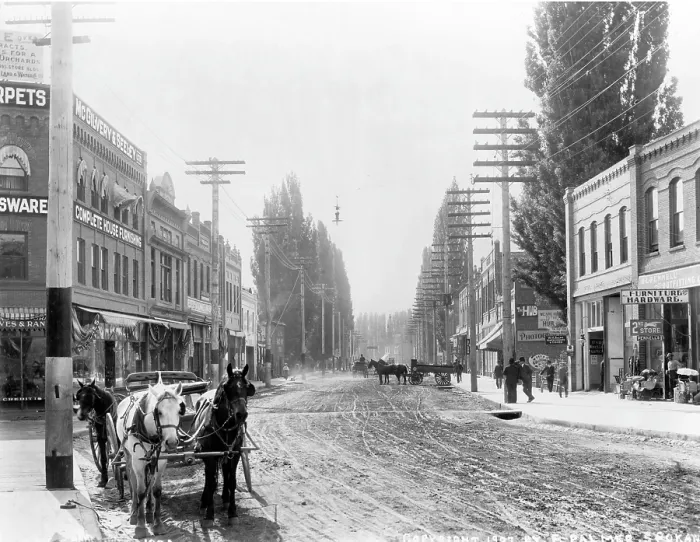 Framed Print : Street scene, Lewiston, Idaho, ca. 1908 Framed Print : Street scene, Lewiston, Idaho, ca. 1908