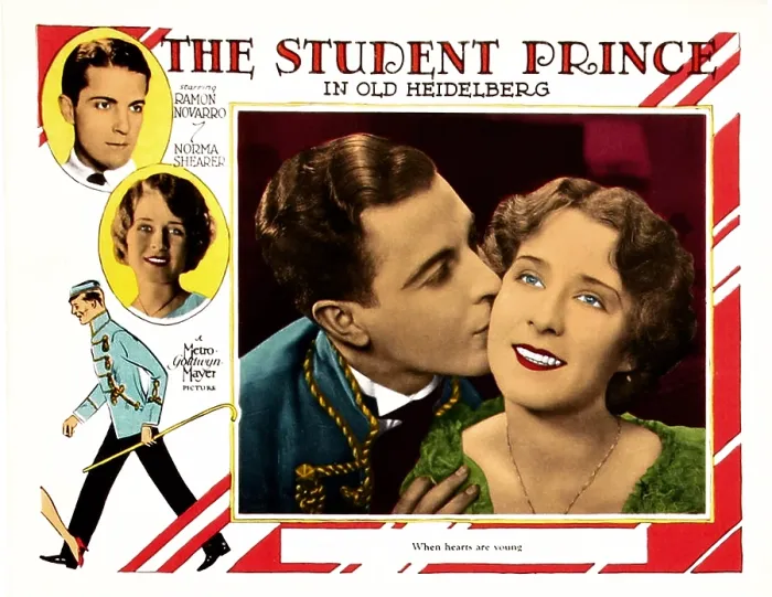 Framed Print : THE STUDENT PRINCE IN OLD HEIDELBERG, left top to bottom: Ramon Novarro, Norma Shearer, center from left: Ramon Novarro, Norma Shearer, 1927