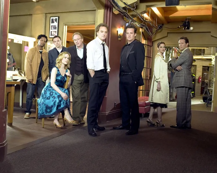 Framed Print : STUDIO 60 ON SUNSET STRIP, D.L. Hughley, Nate Corddry, Sarah Paulson, Timothy Busfield, Bradley Whitford, Matthew Perry, Amanda Peet, Steven Weber, (Season 1), 2006-07 Framed Print : STUDIO 60 ON SUNSET STRIP, D.L. Hughley, Nate Corddry, Sarah Paulson, Timothy Busfield, Bradley Whitford, Matthew Perry, Amanda Peet, Steven Weber, (Season 1), 2006-07