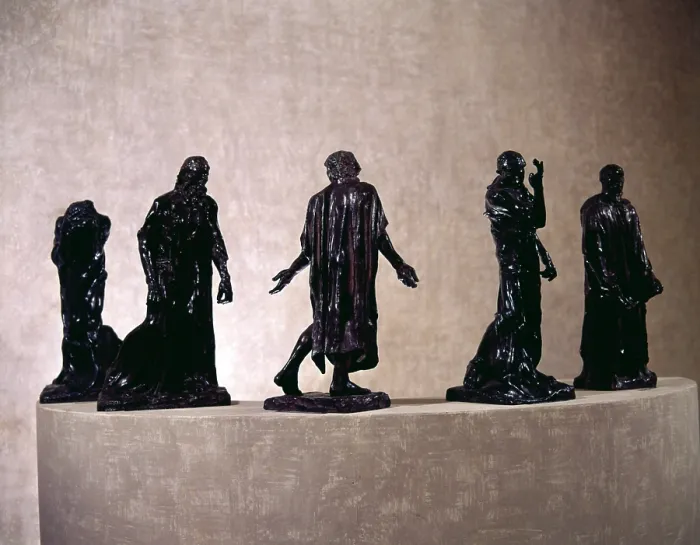 Framed Print : Study for the Burghers of Calais (Les Bourgeois de Calais, maquette), by Franois-Auguste-Ren Rodin, 19th Century, bronze - France, Paris, Rodin Museum. Whole artwork view