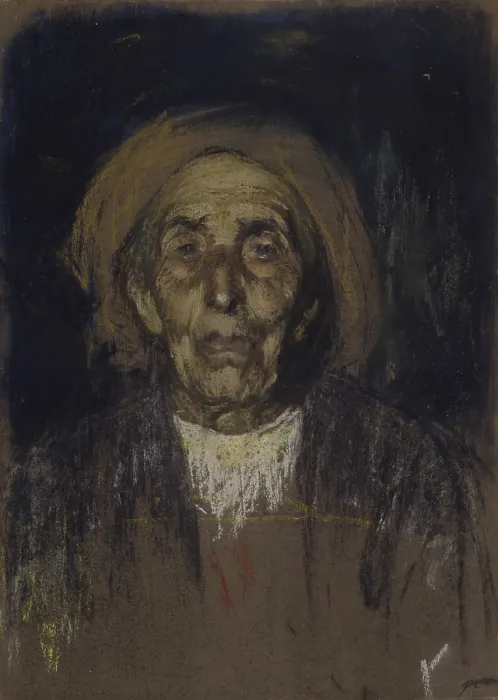 Framed Print : Study for the Portrait of a Centenary Woman from Vodo di Cadore, by Guglielmo Talamini, 1909, 20th Century, mixed media on cardboard - Private collection. Whole artwork view Framed Print : Study for the Portrait of a Centenary Woman from Vodo di Cadore, by Guglielmo Talamini, 1909, 20th Century, mixed media on cardboard - Private collection. Whole artwork view
