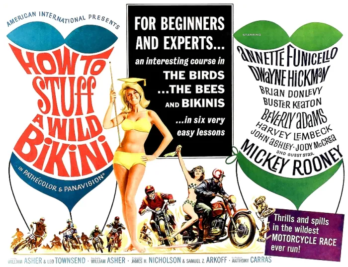 Framed Print : HOW TO STUFF A WILD BIKINI, half-sheet poster, 1965 Framed Print : HOW TO STUFF A WILD BIKINI, half-sheet poster, 1965
