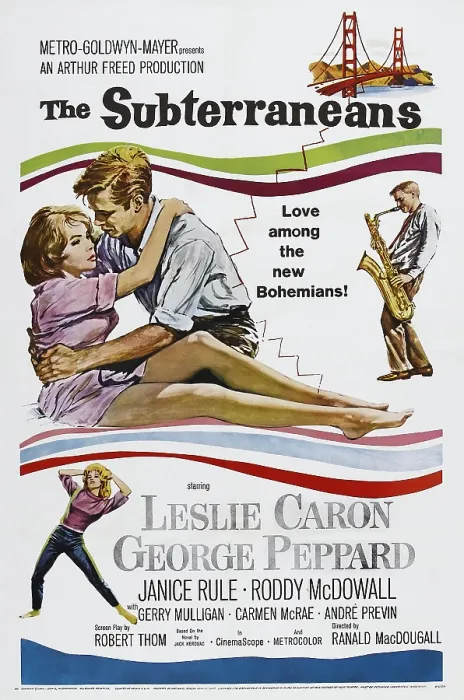 Framed Print : THE SUBTERRANEANS, US poster art, top left: Leslie Caron, George Peppard, 1960 Framed Print : THE SUBTERRANEANS, US poster art, top left: Leslie Caron, George Peppard, 1960