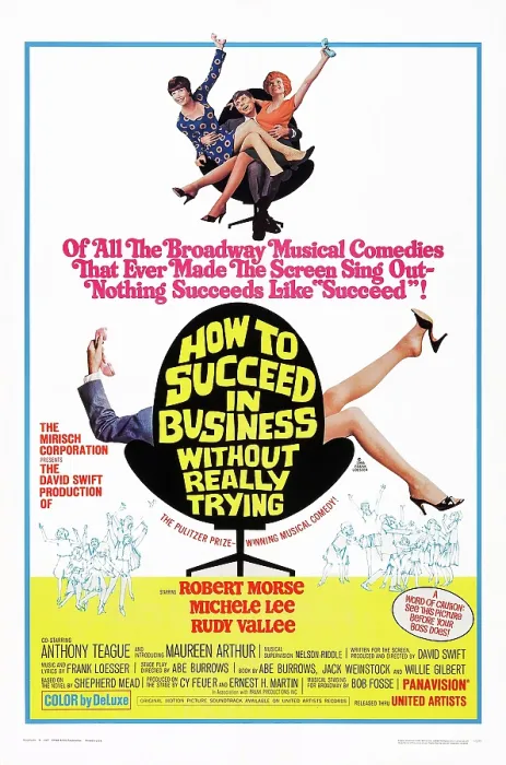 Framed Print : HOW TO SUCCEED IN BUSINESS WITHOUT REALLY TRYING, US poster, top from left: Michele Lee, Robert Morse, Maureen Arthur, 1967