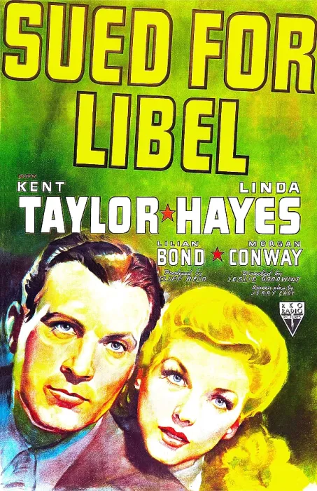 Framed Print : SUED FOR LIBEL, US poster art, from left: Kent Taylor, Linda Hayes, 1939
