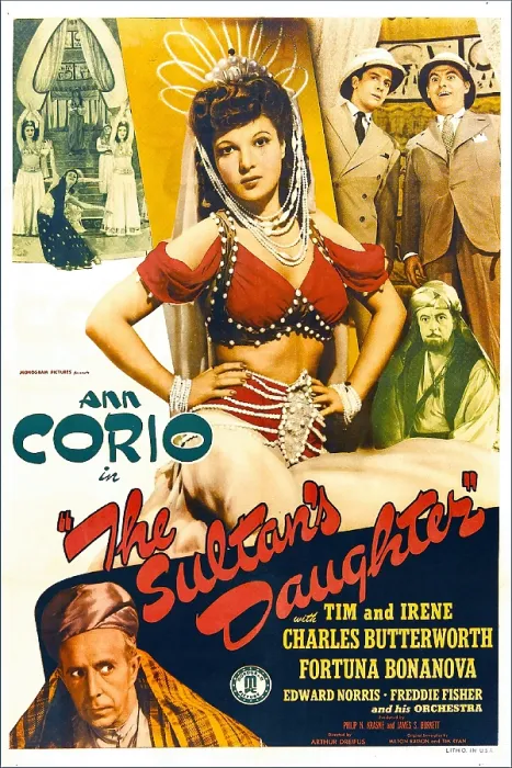 Framed Print : THE SULTAN'S DAUGHTER, US poster, Ann Corio (center), bottom left: Charles Butterworth, top right from left: Edward Norris, Tim Ryan, Fortunio Bonanova, 1944 Framed Print : THE SULTAN'S DAUGHTER, US poster, Ann Corio (center), bottom left: Charles Butterworth, top right from left: Edward Norris, Tim Ryan, Fortunio Bonanova, 1944