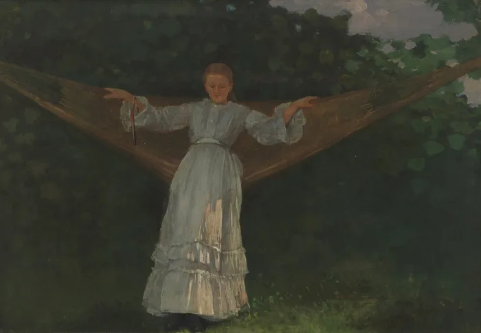 Framed Print : Summer Afternoon, 1872, by Winslow Homer, 1836-1910, American, realist painting, oil on canvas Framed Print : Summer Afternoon, 1872, by Winslow Homer, 1836-1910, American, realist painting, oil on canvas