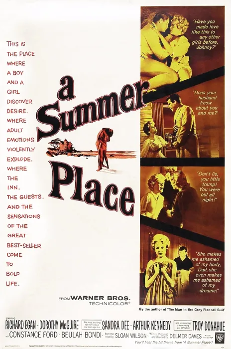 Framed Print : A SUMMER PLACE, US poster art, right, from top: Troy Donahue, Sandra Dee, Dorothy McGuire, Richard Egan, Sandra Dee, Constance Ford, Sandra Dee, Richard Egan, 1959 Framed Print : A SUMMER PLACE, US poster art, right, from top: Troy Donahue, Sandra Dee, Dorothy McGuire, Richard Egan, Sandra Dee, Constance Ford, Sandra Dee, Richard Egan, 1959