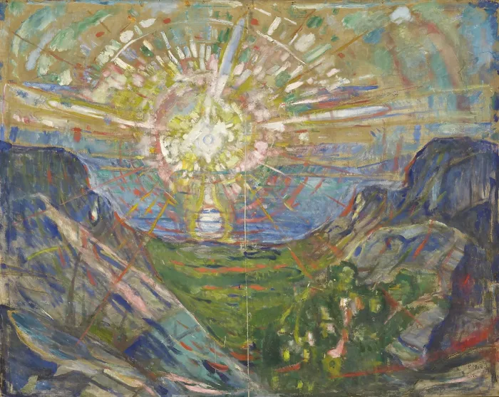 Framed Print : Sun, 1910-1913, by Edvard Munch, 1863-1944, Norwegian Expressionist painting, oil on canvas Framed Print : Sun, 1910-1913, by Edvard Munch, 1863-1944, Norwegian Expressionist painting, oil on canvas