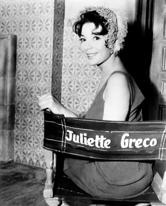 Framed Print : THE SUN ALSO RISES, Juliette Greco, on-set, 1957, TM & Copyright 20th Century Fox Film Corp. All rights reserved