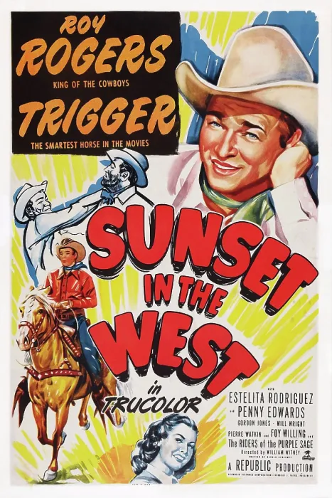 Framed Print : SUNSET IN THE WEST, US poster art, Roy Rogers, 1950 Framed Print : SUNSET IN THE WEST, US poster art, Roy Rogers, 1950