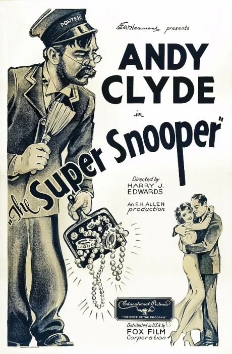 Framed Print : THE SUPER SNOOPER, US poster art, left: Andy Clyde, 1934. TM & Copyright 20th Century-Fox Film Corp. All rights reserved / courtesy Everett Collection