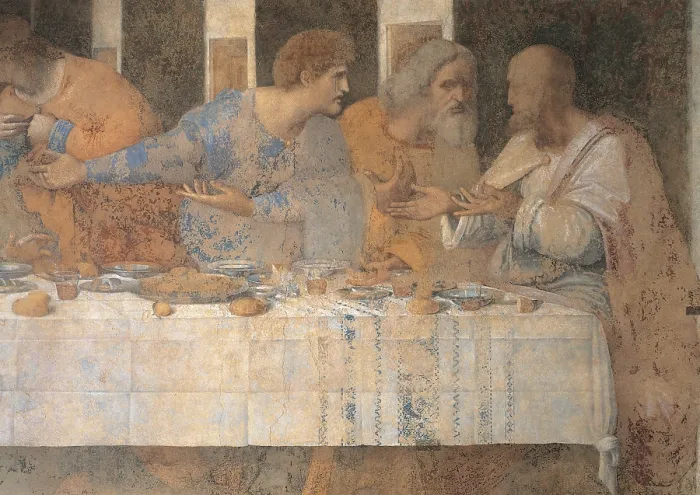 Framed Print : The Last Supper, by Leonardo da Vinci, 1495 - 1497 about, 15th Century, tempera and oil on two layers of plaster, cm 460 x 880 - Italy, Lombardy, Milan Framed Print : The Last Supper, by Leonardo da Vinci, 1495 - 1497 about, 15th Century, tempera and oil on two layers of plaster, cm 460 x 880 - Italy, Lombardy, Milan