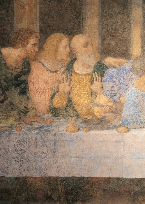 Framed Print : The Last Supper, by Leonardo da Vinci, 1495 - 1497 about, 15th Century, tempera and oil on two layers of plaster, cm 460 x 880 - Italy, Lombardy, Milan