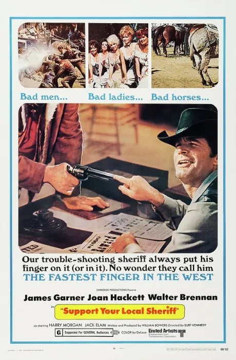 Framed Print : SUPPORT YOUR LOCAL SHERIFF, US poster art, James Garner, (center), 1969