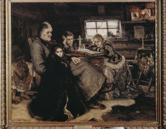 Framed Print : SURIKOV, Vasily Ivanovich (1848-1916). Menshikov in Berezovo. 1883. Oil on canvas. RUSSIA. Moscow. Tretyakov Gallery. AISA / Everett Collection**US SALES ONLY**
