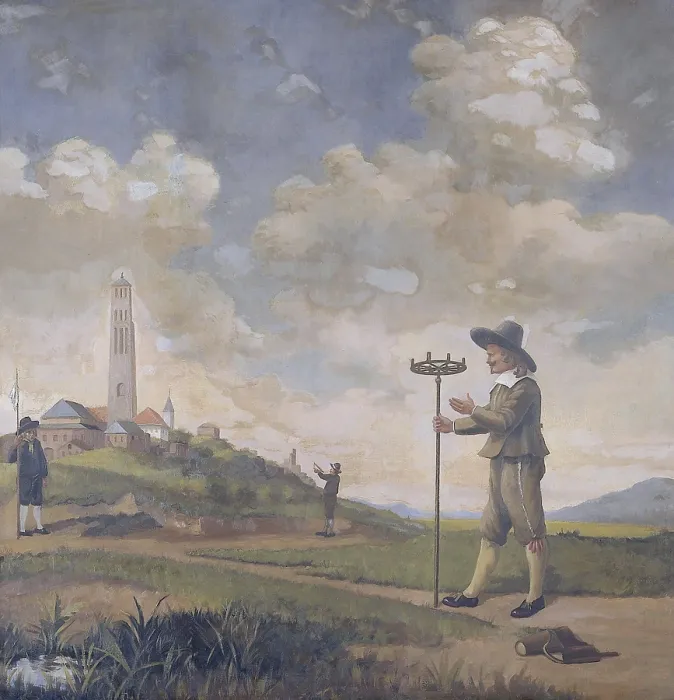Framed Print : The Surveyor, Andries van der Wal, by Anonymous artist, 1650-74, Dutch painting, oil on panel Framed Print : The Surveyor, Andries van der Wal, by Anonymous artist, 1650-74, Dutch painting, oil on panel
