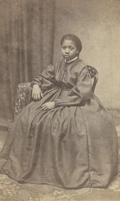 Framed Print : Susan Bruce, an African American student of educator Emily Howland, c. 1861-65. The photo was likely taken during one of Bruces visits to Howlands home in Sherwood, New York Framed Print : Susan Bruce, an African American student of educator Emily Howland, c. 1861-65. The photo was likely taken during one of Bruces visits to Howlands home in Sherwood, New York