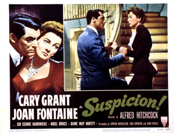 Framed Print : SUSPICION, Cary Grant, Joan Fontaine, 1941