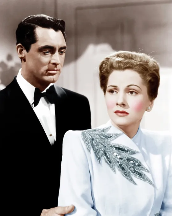 Framed Print : SUSPICION, from left: Cary Grant, Joan Fontaine, 1941